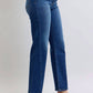 Judy Blue - Mid Rise Side Seam Detail Straight Jeans