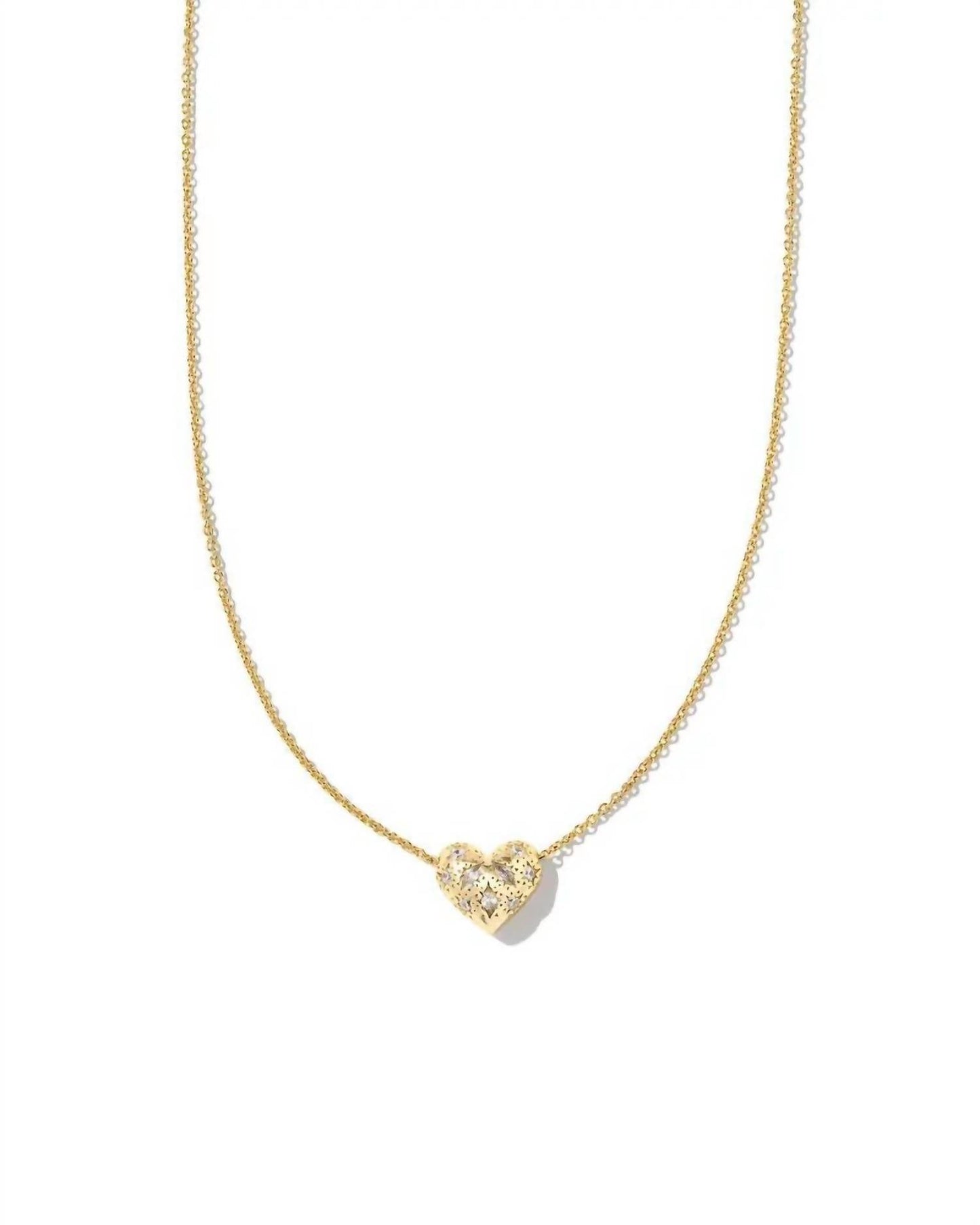 Kendra Scott - Woman's Holland Gold Heart Short Pendant Necklace