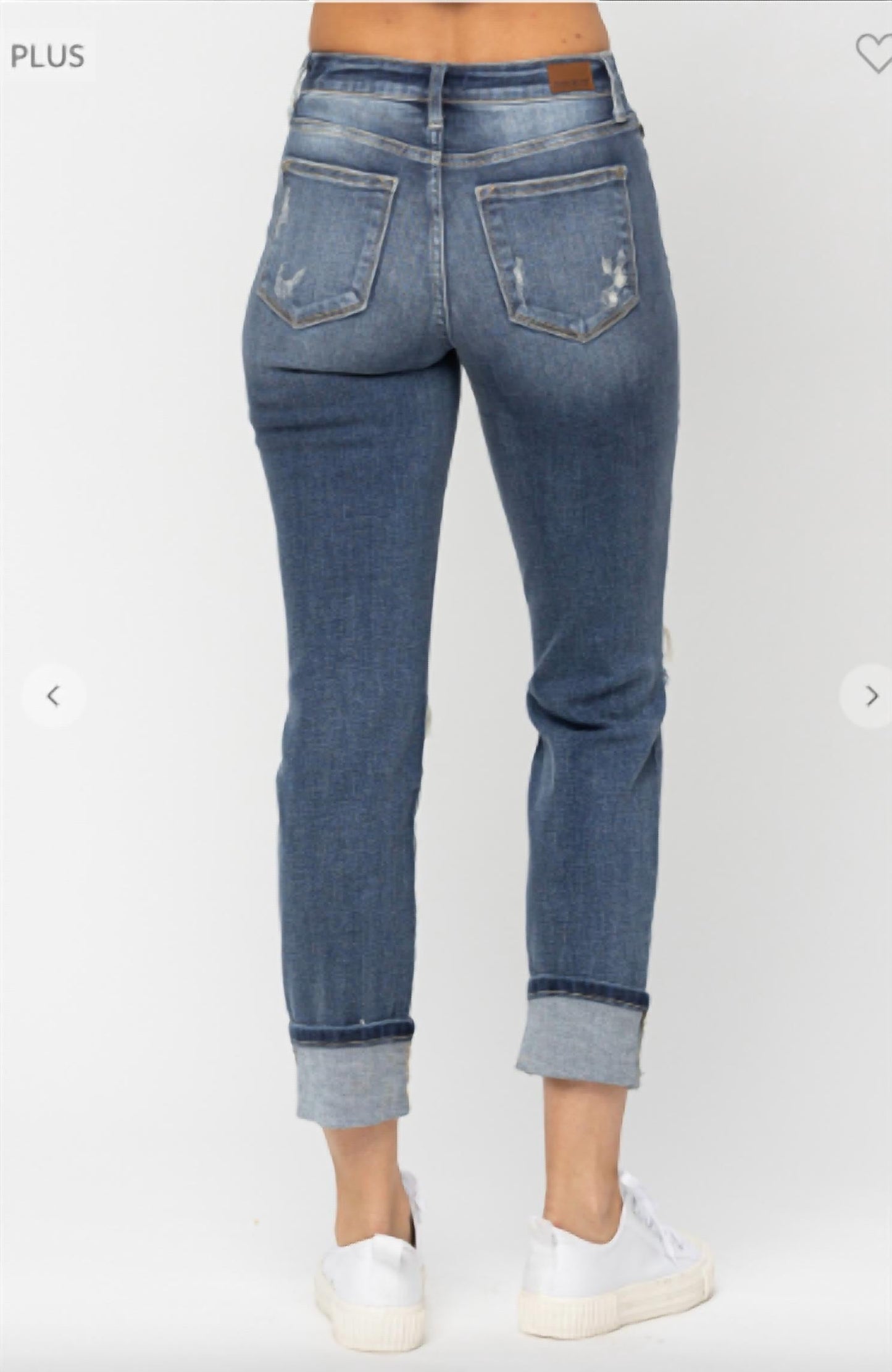 Judy Blue - Mid Rise Boyfriend Jeans - Plus