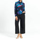 क्लारा सन वू - रिबन प्रिंट टर्टलनेक स्वेटर (टिप्ड हेम के साथ)