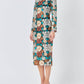 2.7 August Apparel - Floral Cut Out Midi Dress