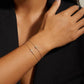 Eklexic - Women's Horizontal Cubic Zirconia Cross Bracelet