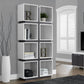 Contemporary 5-Tier White Bookshelf