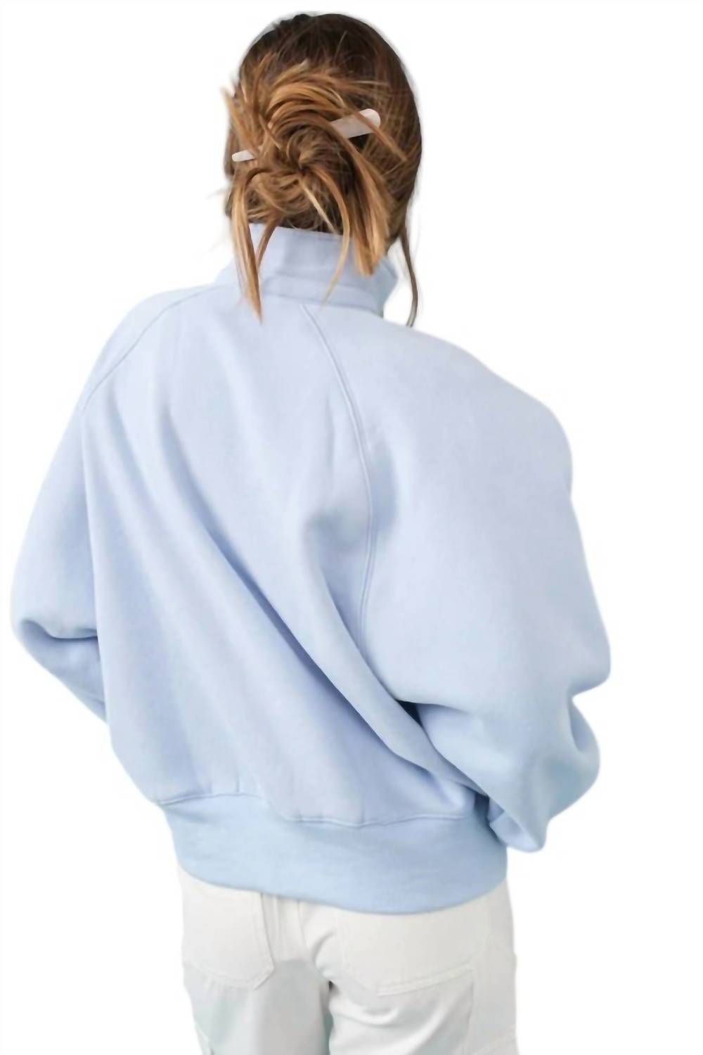 Papermoon - Piper Snap Button Collared Pullover Sweatshirt