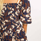 Caballero - Oceane Puff Sleeves Midi Dress