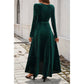 Supreme Fashion - V Neck Velvet Maxi Dress