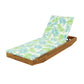 Acacia Wood Chaise Lounge with Teak Finish and Water-Repellent Cushion