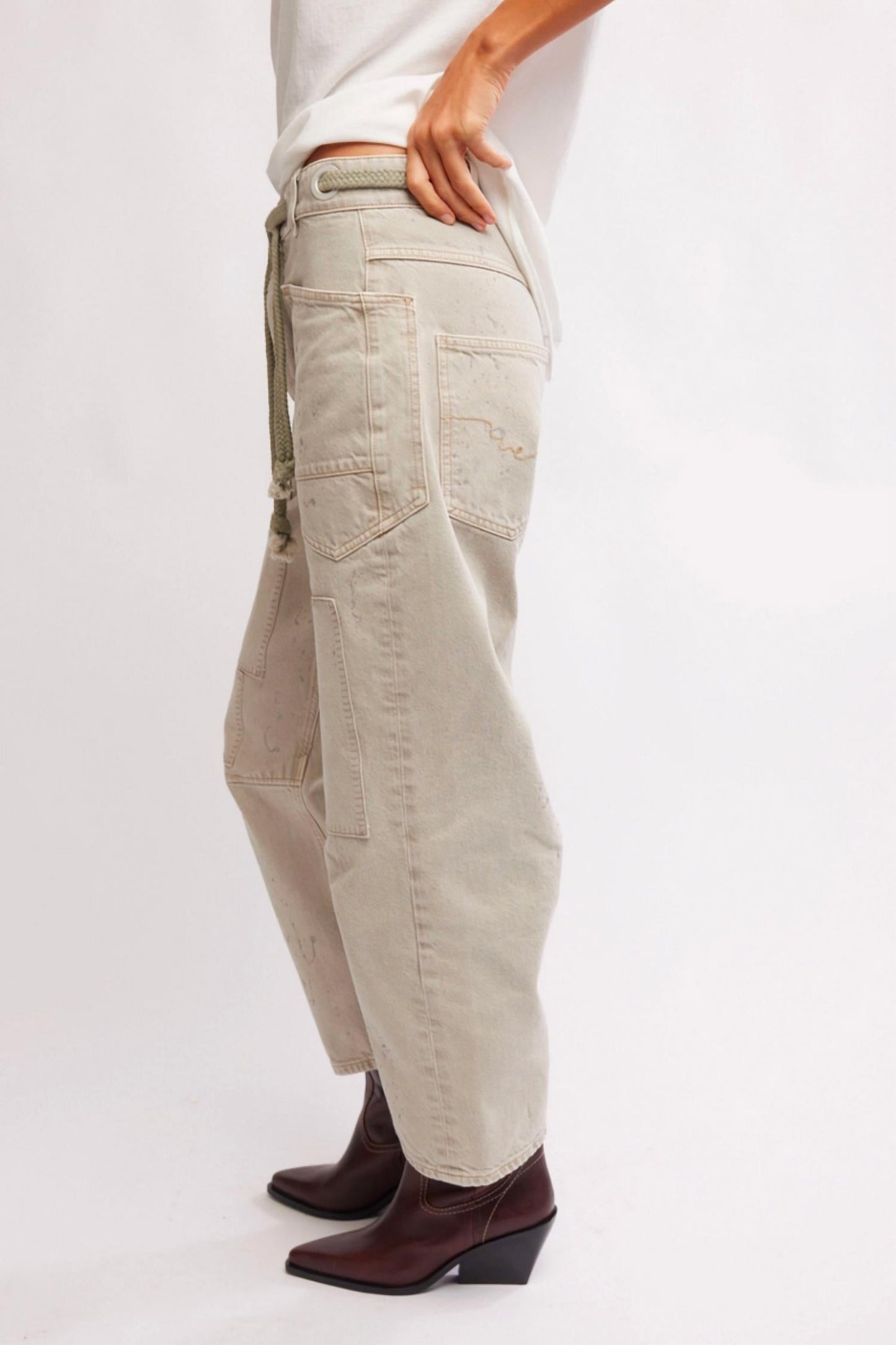 Free People - Moxie Jetty Pull-on Barrel Jeans