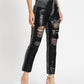 Frame - High-rise Sequined Straight-leg Jeans