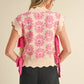 &Merci - Scallop Floral Sweater Vest