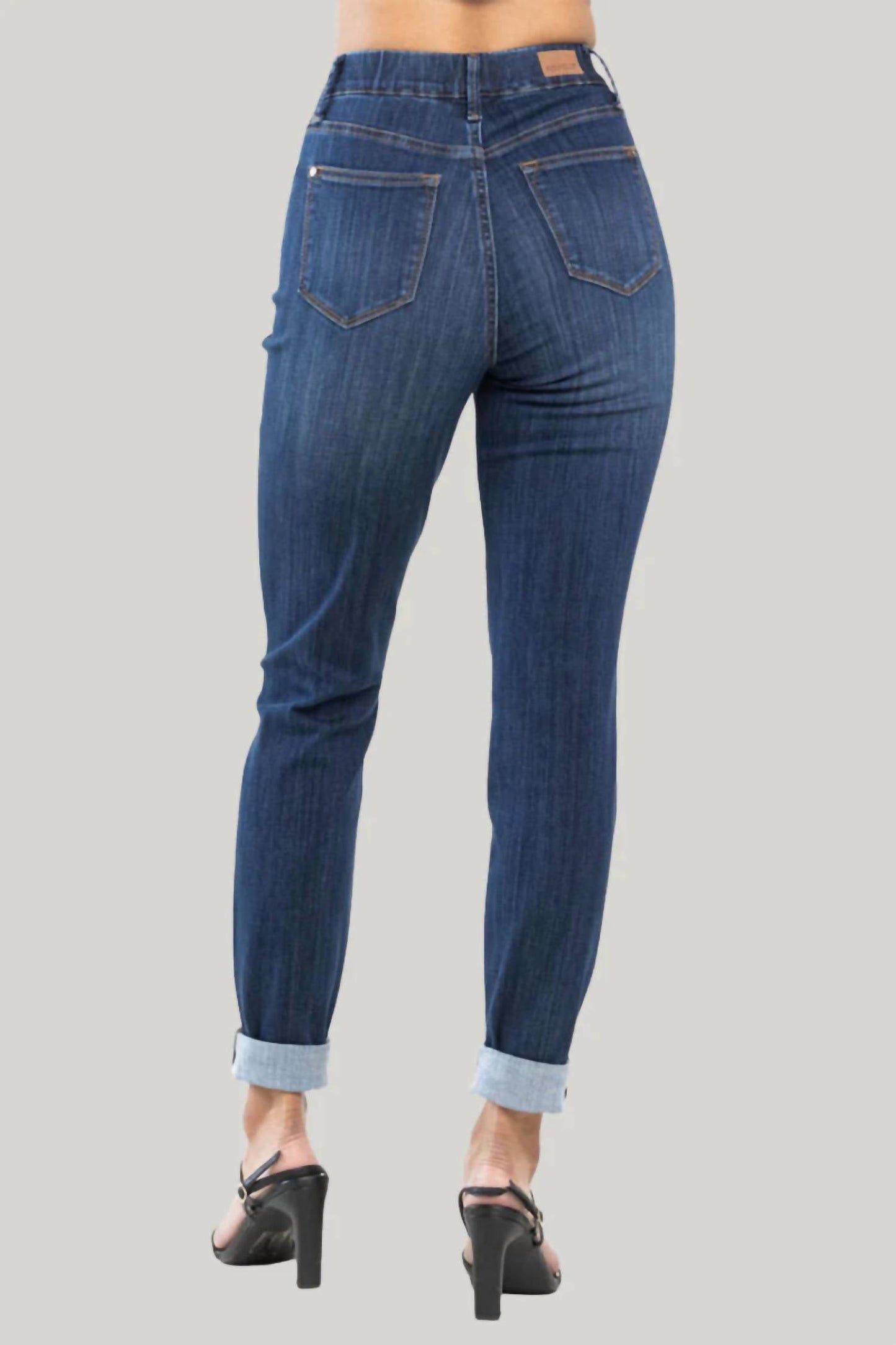 Judy Blue - Waist Pull On Slim Fit Cuffed Jeans