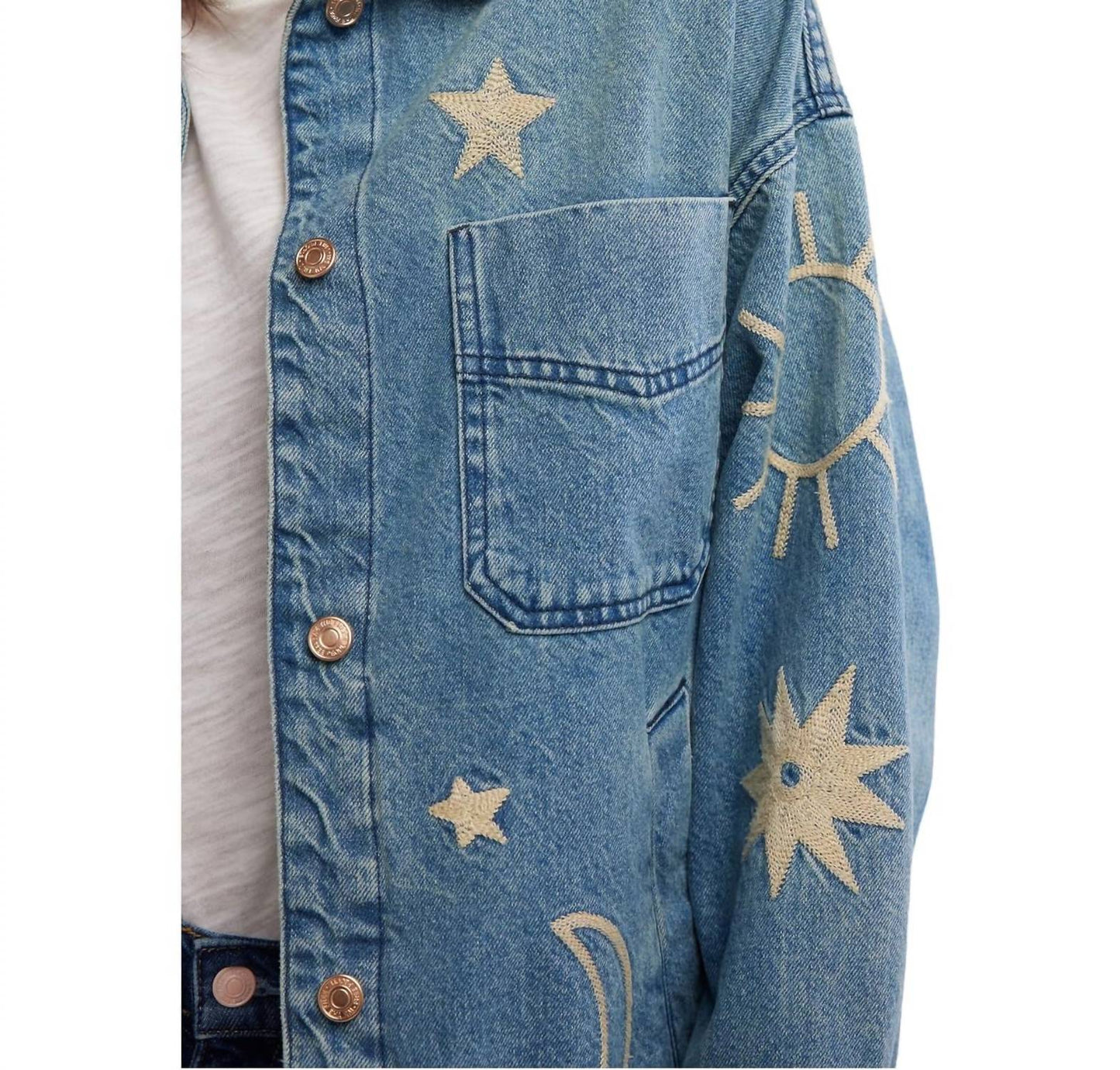 Free People - MADISON CITY EMBROIDERED SHIRT