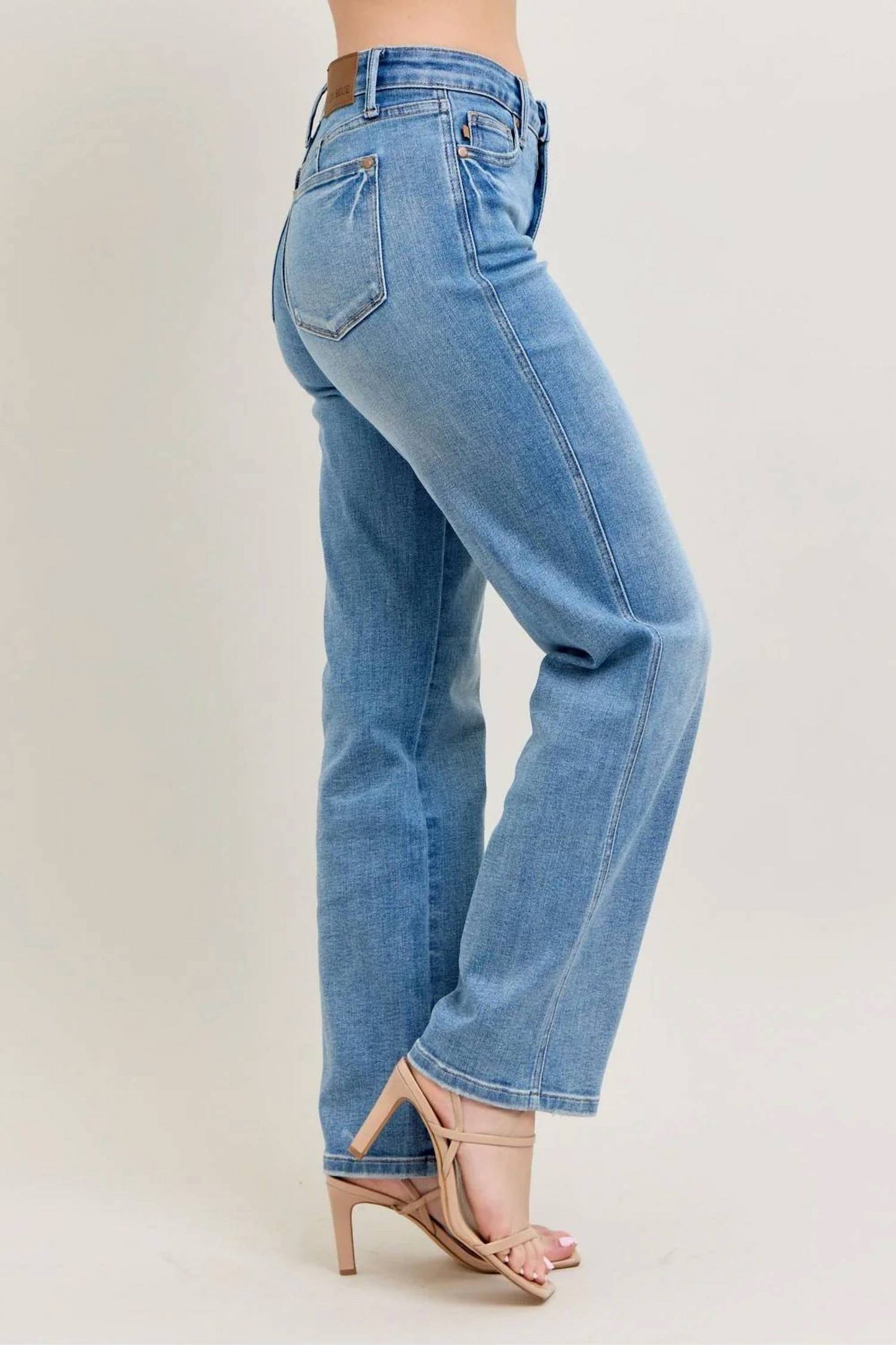 Judy Blue - Mid Rise Tummy Control Straight Jeans
