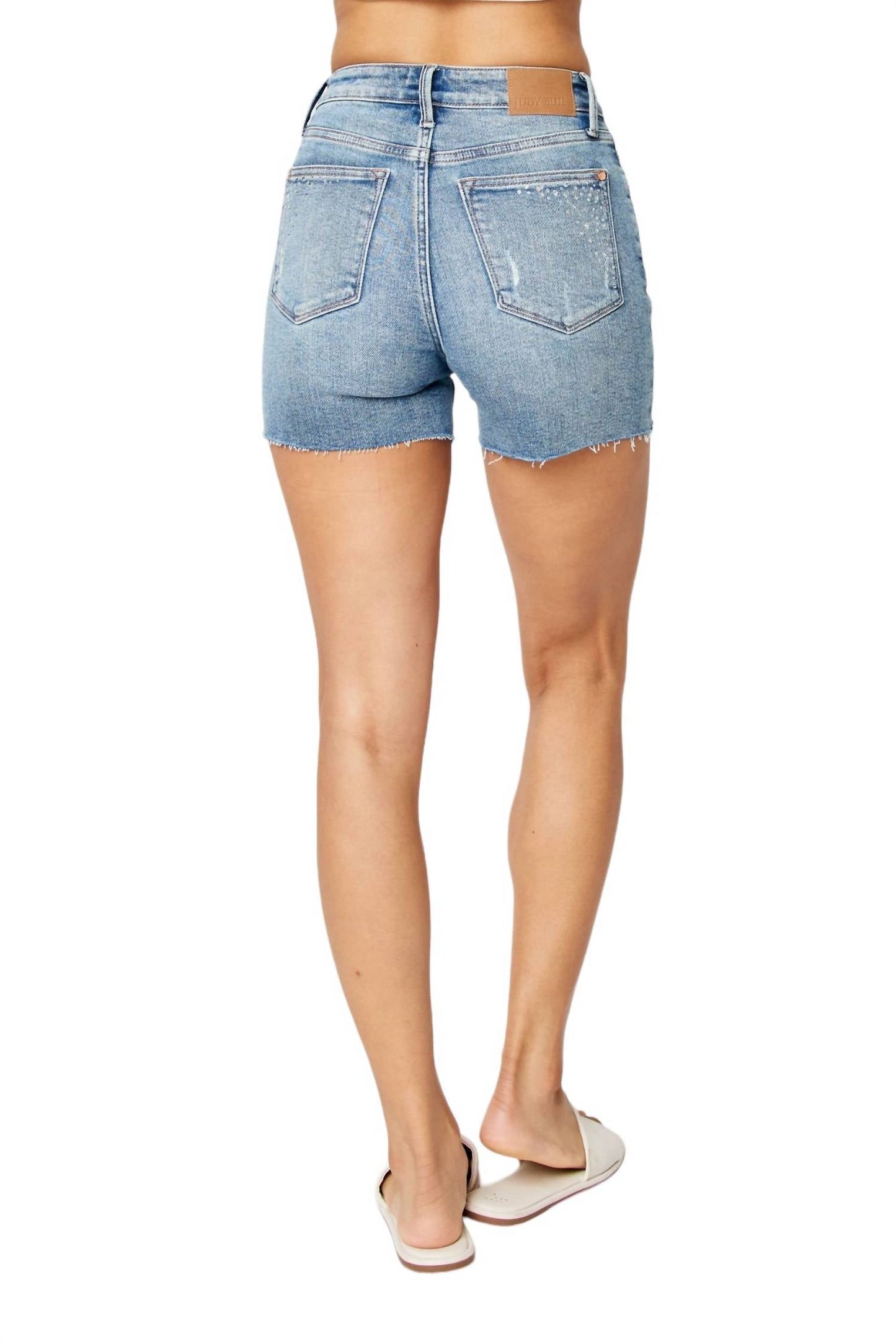 Judy Blue - Rhinestone Cut Off Short