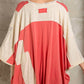 Pol - Oversized High Low Contrast V-neck Top
