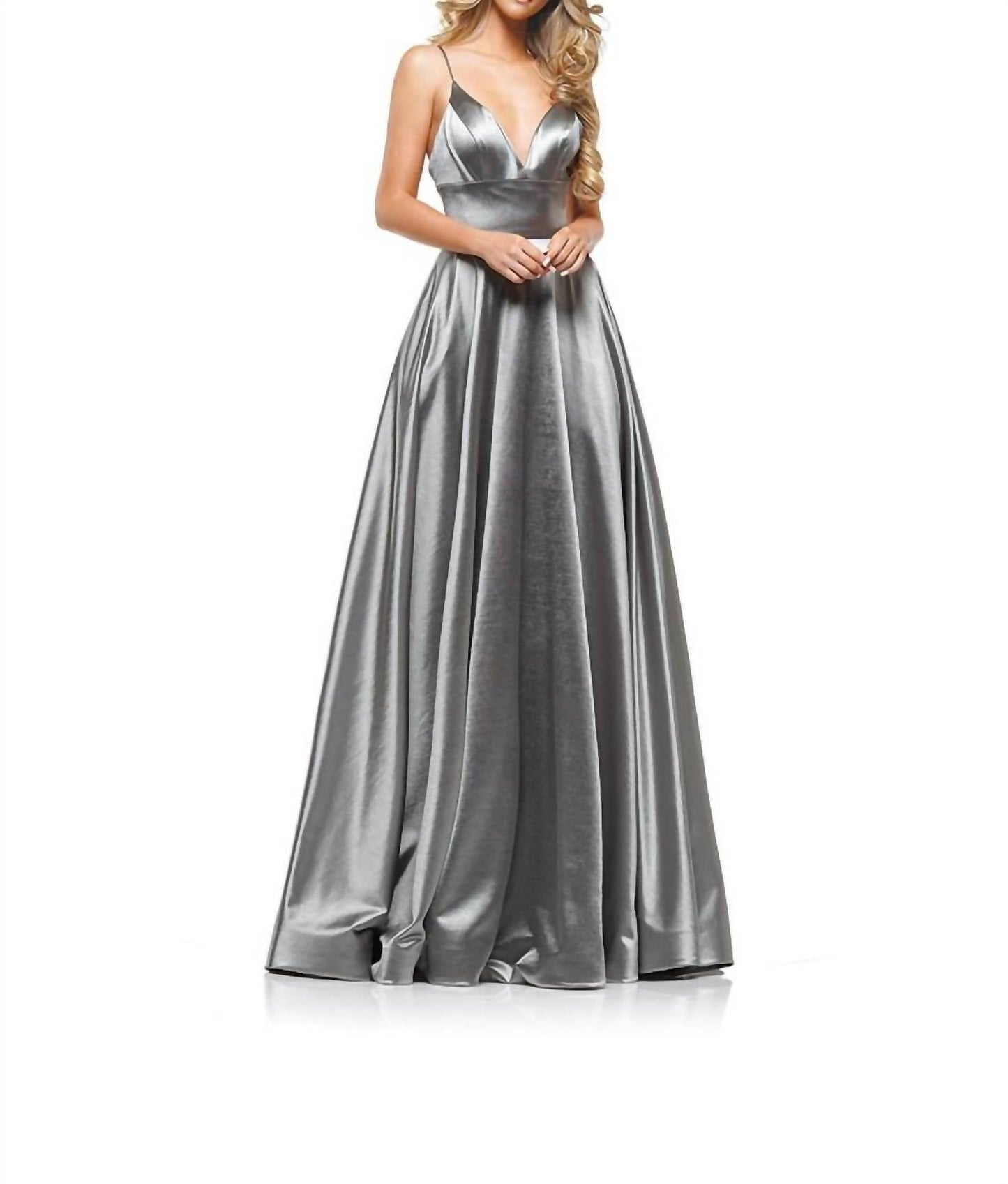 Colors Dress - Deep V-neck Long Dress