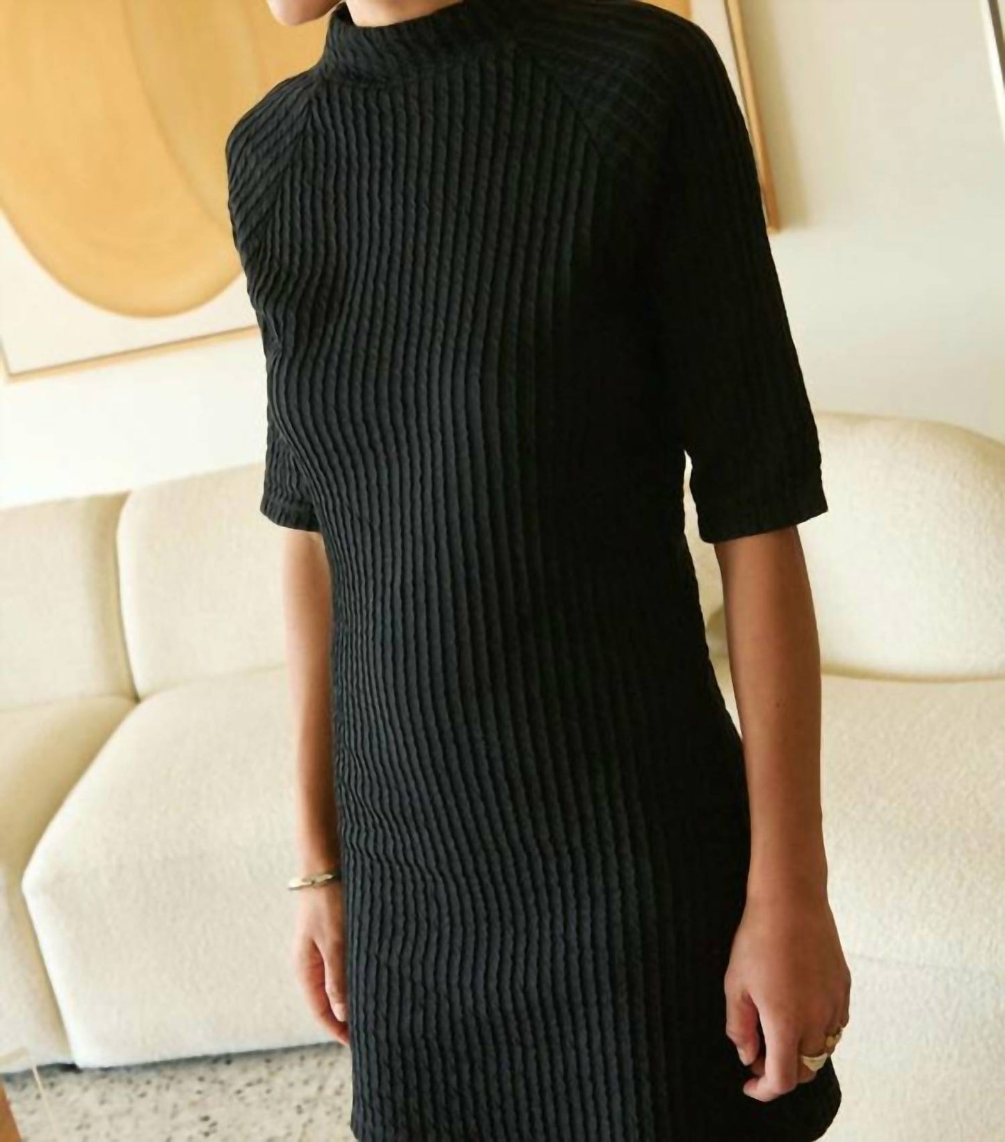 Nation Ltd - Sandy Double Faced Rib Mini Dress
