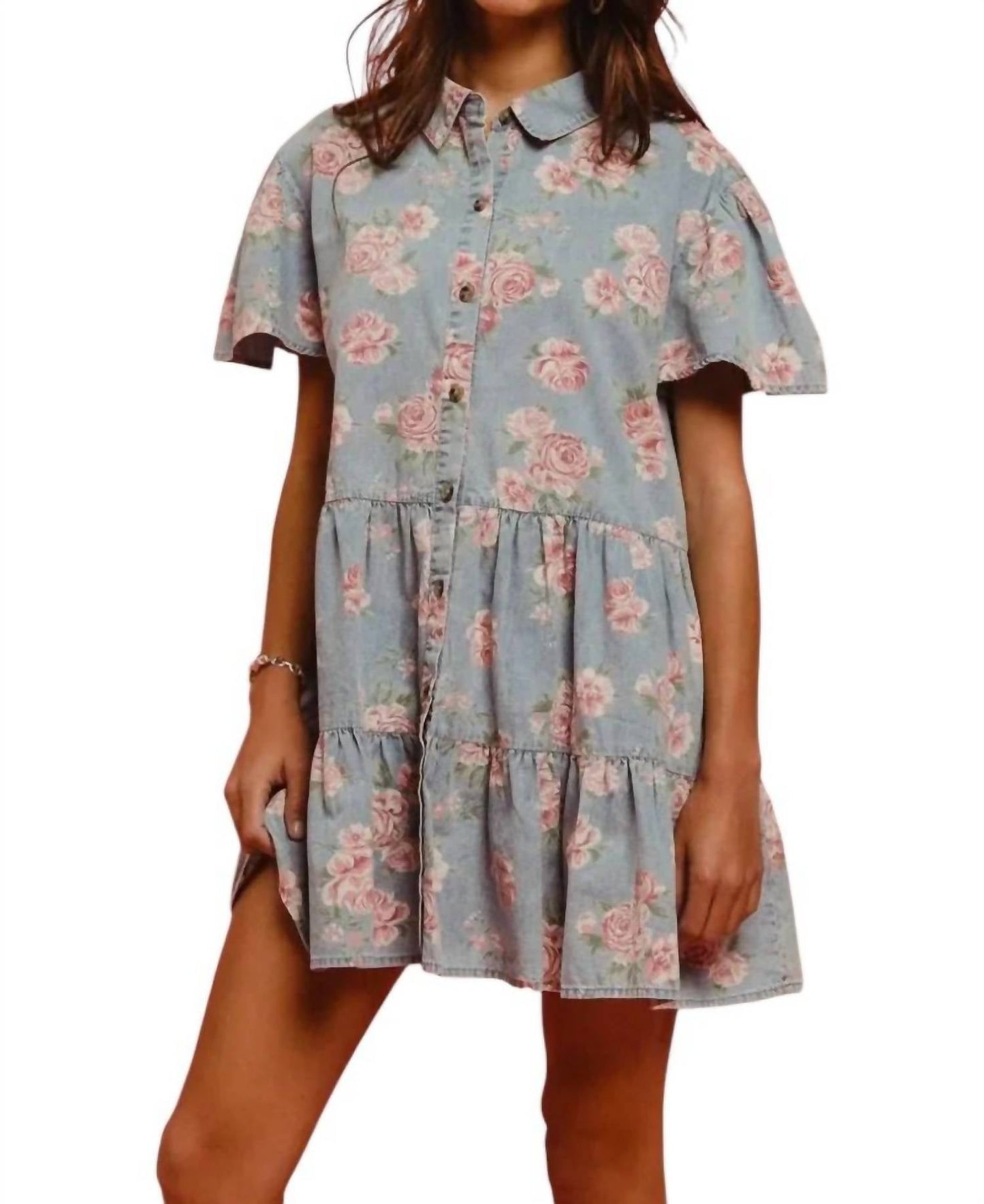 Bibi - Sweet Magnolia Denim Dress