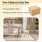 French Country Dining Chairs Set of 2 Upholstered With Natural Rattan Back