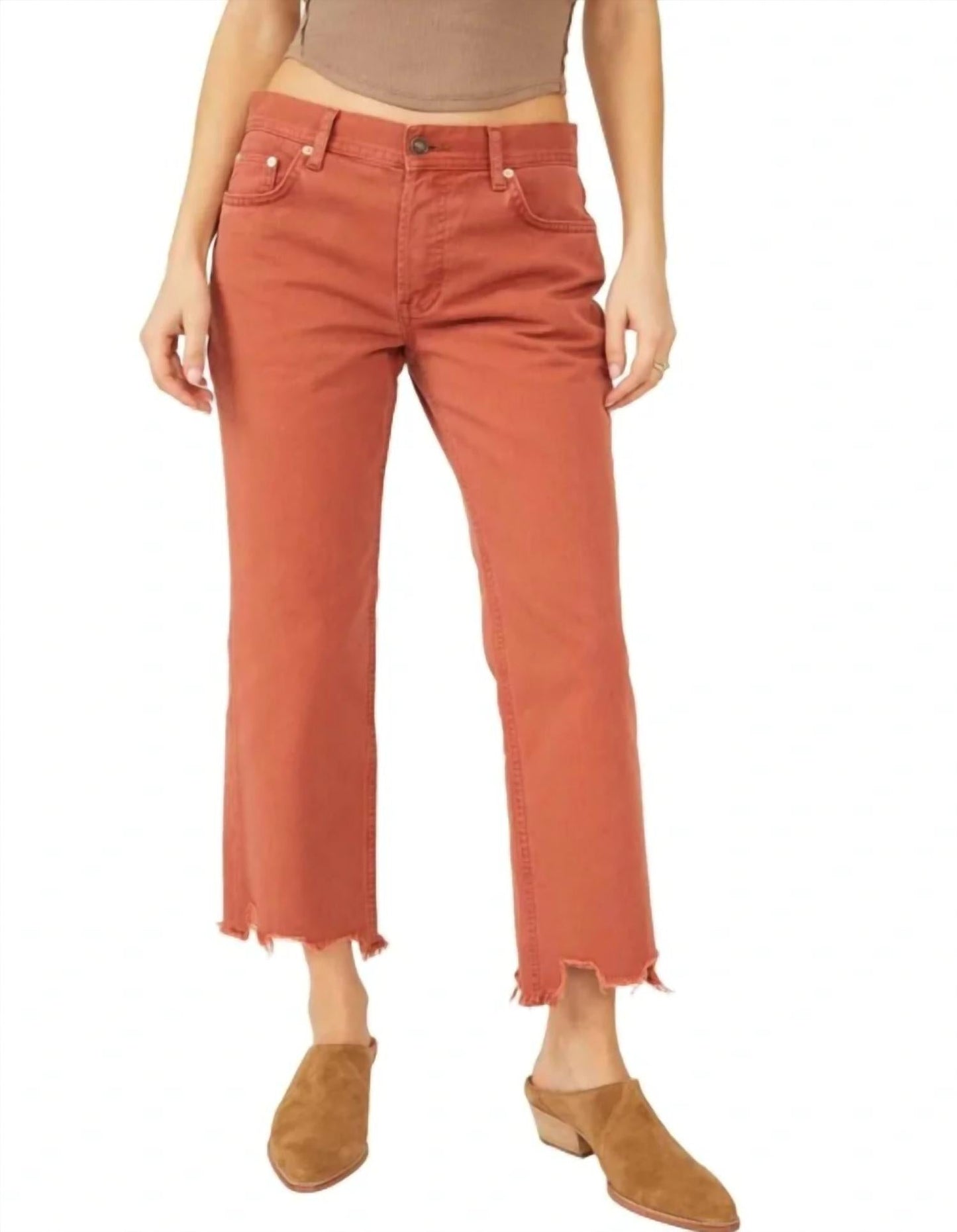 Free People - Maggie Mid Rise Straight Leg Jeans