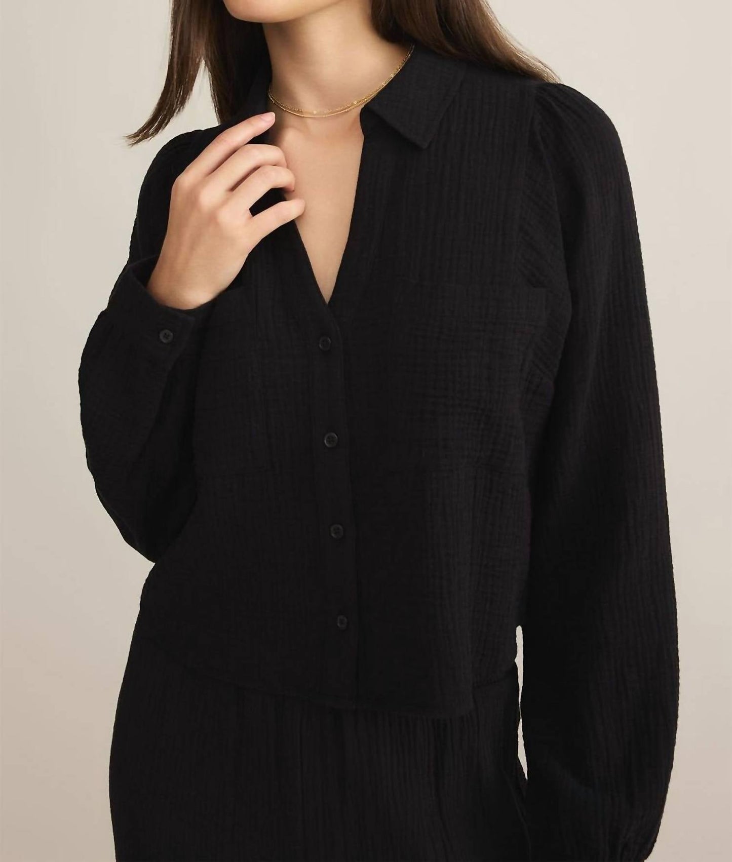Z Supply - Campo Long Sleeve Button Up Gauze Top