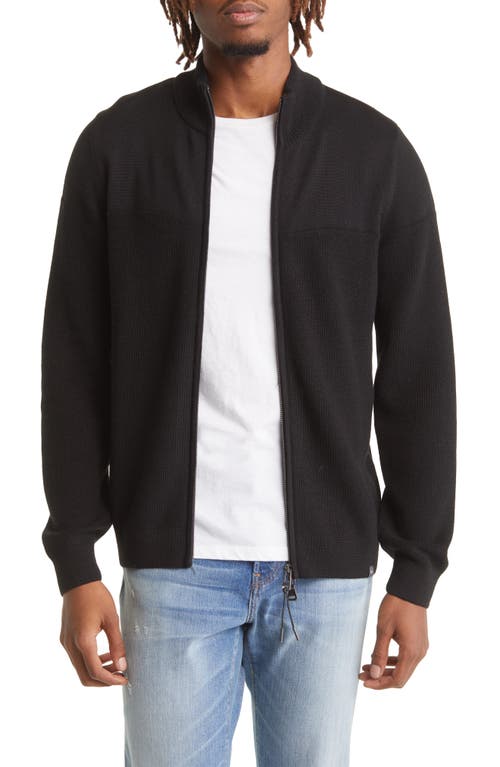 Brax Jake Zip-Up Sweater Jacket in Black  Size 52