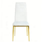 Dining Chair Set of 4 - Gold / White