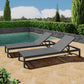Outdoor Patio Chaise Lounge with 5 Reclining Positions