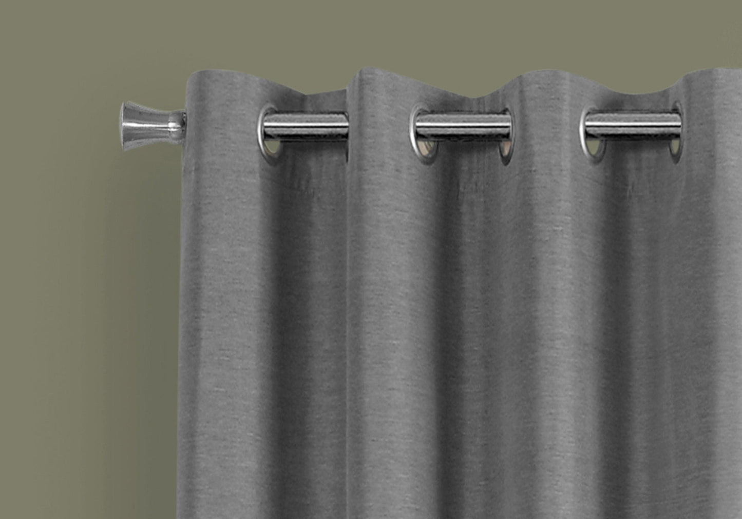 2 Pieces Set Room Darkening Curtain Panels with Grommet - Contemporary Style