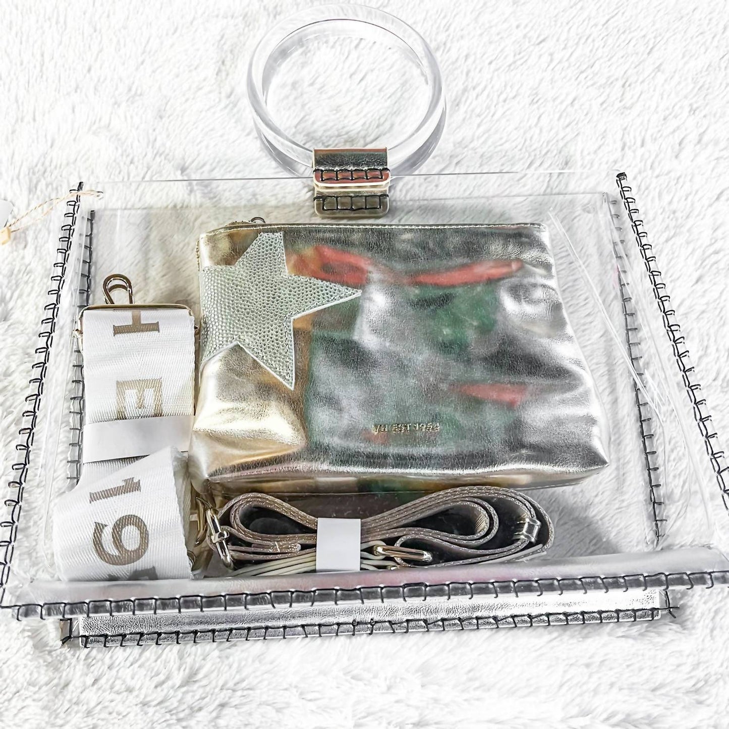 Vintage Havana - Women's Molly Clear With Gold Clutch