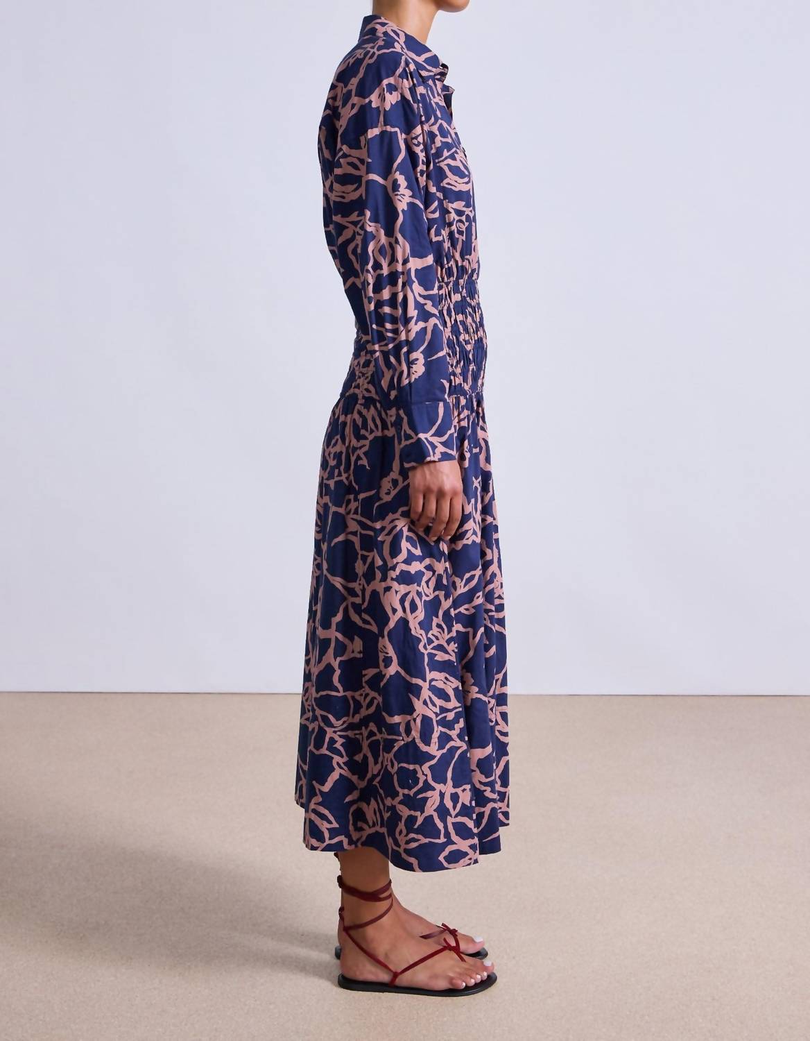 Apiece Apart - Sophia Smocked Shirt Dress