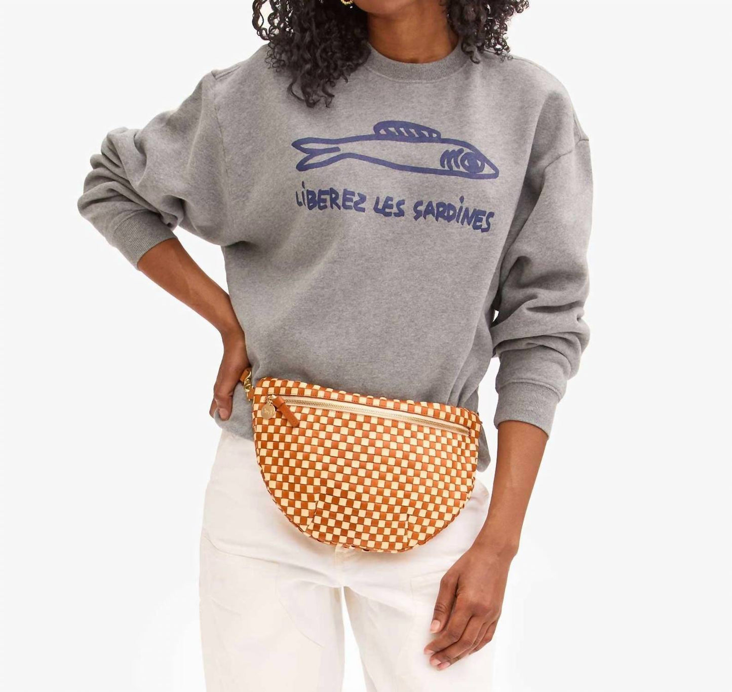 Clare V. - Cotton Sweatshirt With Sardines