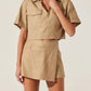 Astr - Deborah Linen Blend Safari Top