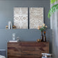 Leaf Shadow Box Wall Decor (Set of 2) - White / Gray