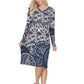 White Mark - Naarah Embroidered Sweater Dress