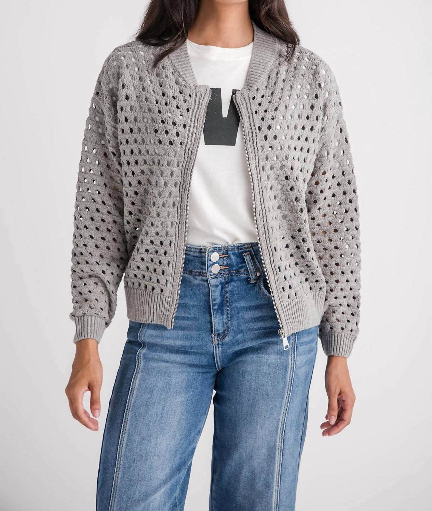 Elan - Crochet Zip Cardigan