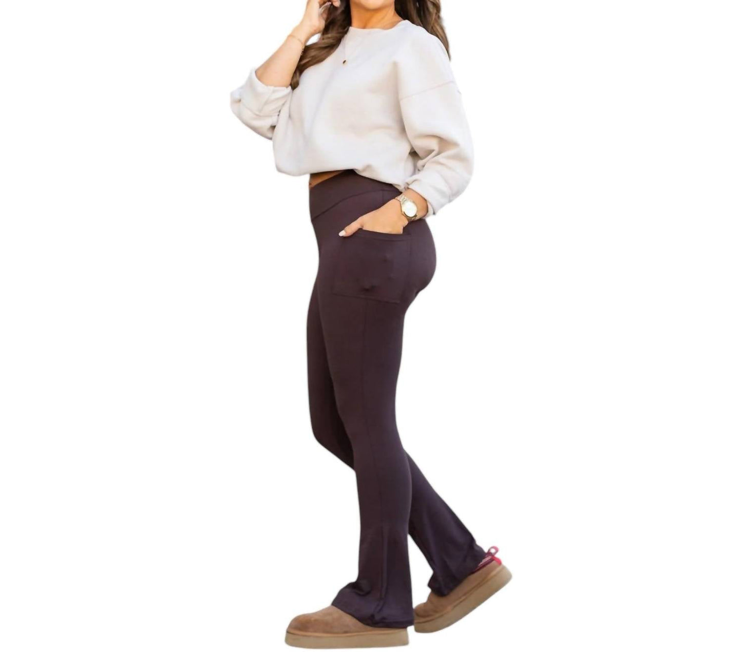 Julia Rose - Brandy Flare Leggings with Pockets