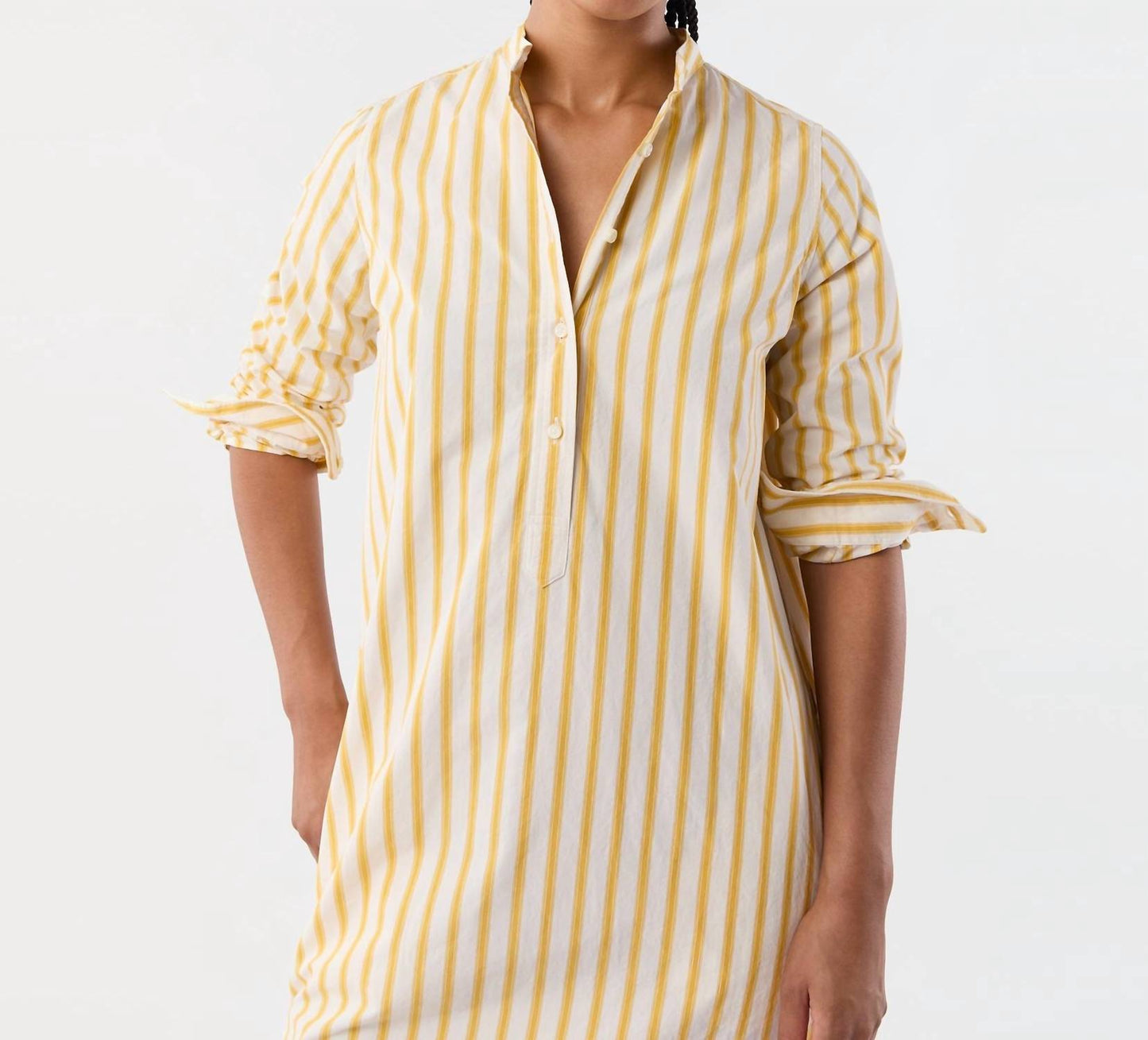 Ann Mashburn - Mandarin Talitha Stripe Poplin Shirtdress