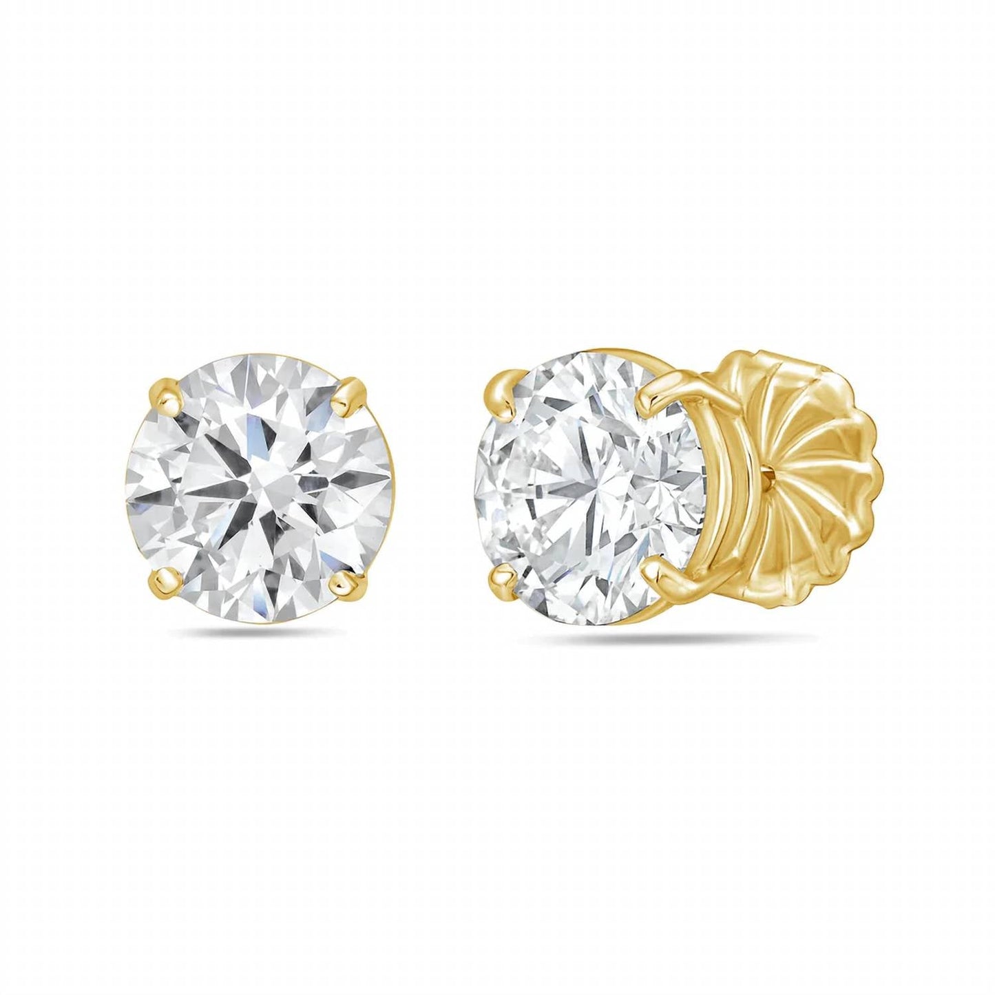 Diana M Jewels - 2.50 Cts Round Lab Diamond Stud Earrings
