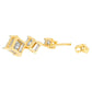 14K Yellow Gold 1 cttw Princess Cut Diamond Earrings (H-I, SI1-SI2)