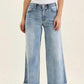 Judy Blue - Ankle Hollywood Waistband Fray Hem Wide Leg Jeans
