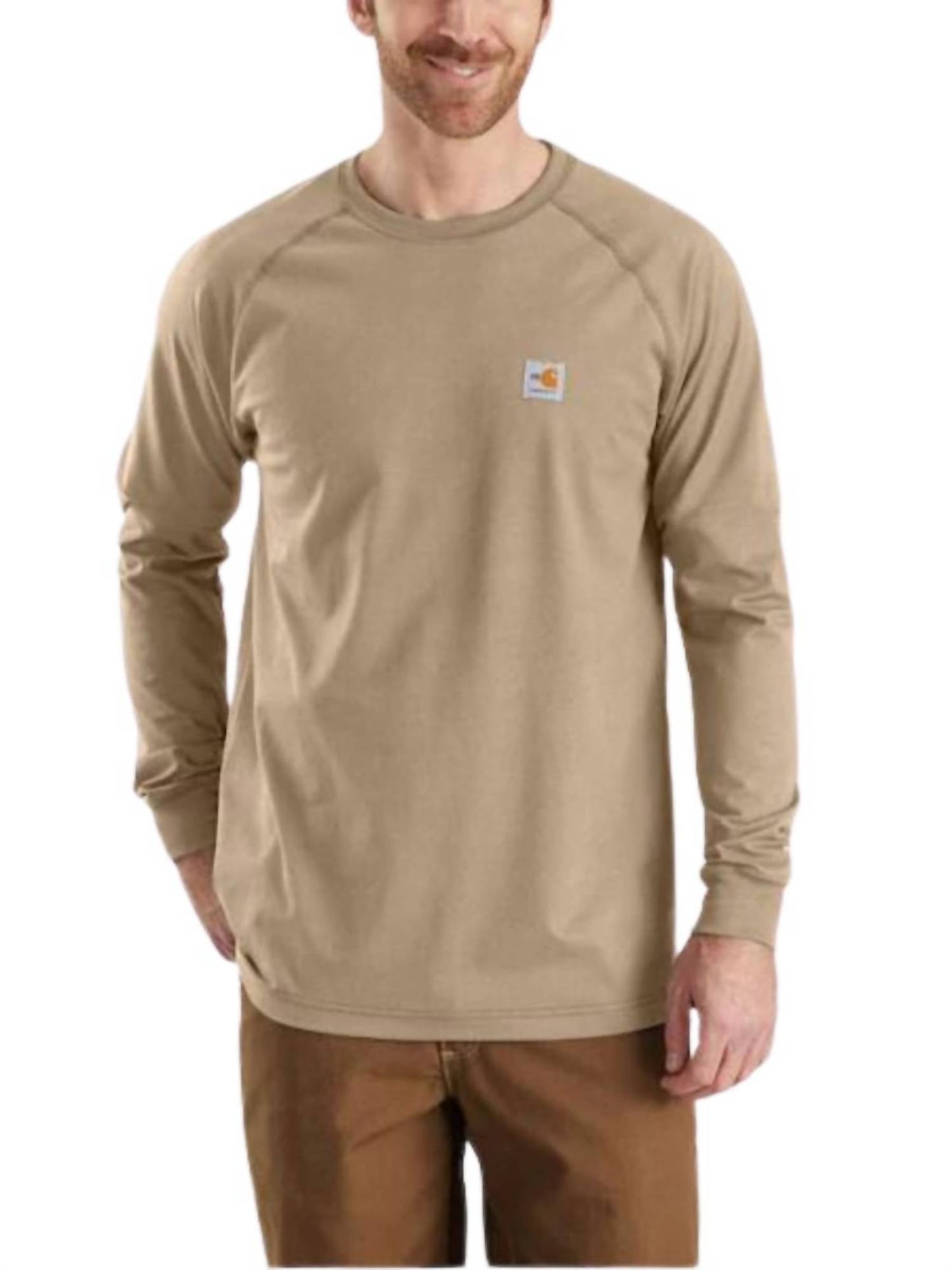 Carhartt - पुरुषों की फ़ोर्स लॉन्ग-स्लीव टी-शर्ट - प्लस
