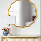 40" Round Sunburst Wall Mirror with Gold Finish