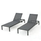 Outdoor Patio Chaise Lounge with 5 Reclining Positions
