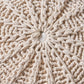 Bordeaux Knitted Cotton Round Pouf Ottoman and Floor Cushion