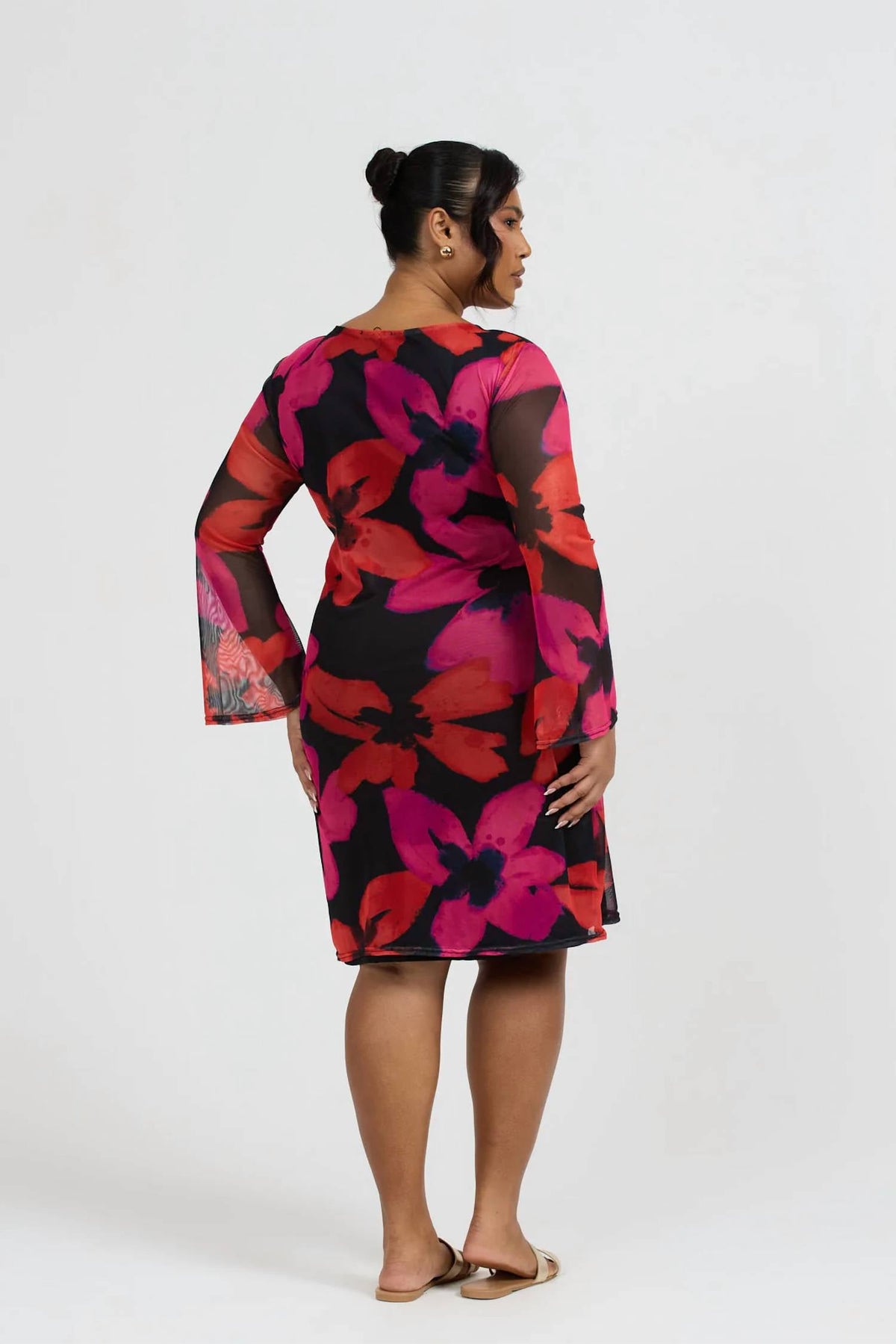 Fashion Szn Curve - Bold Floral Print Mini Dress - Plus Size