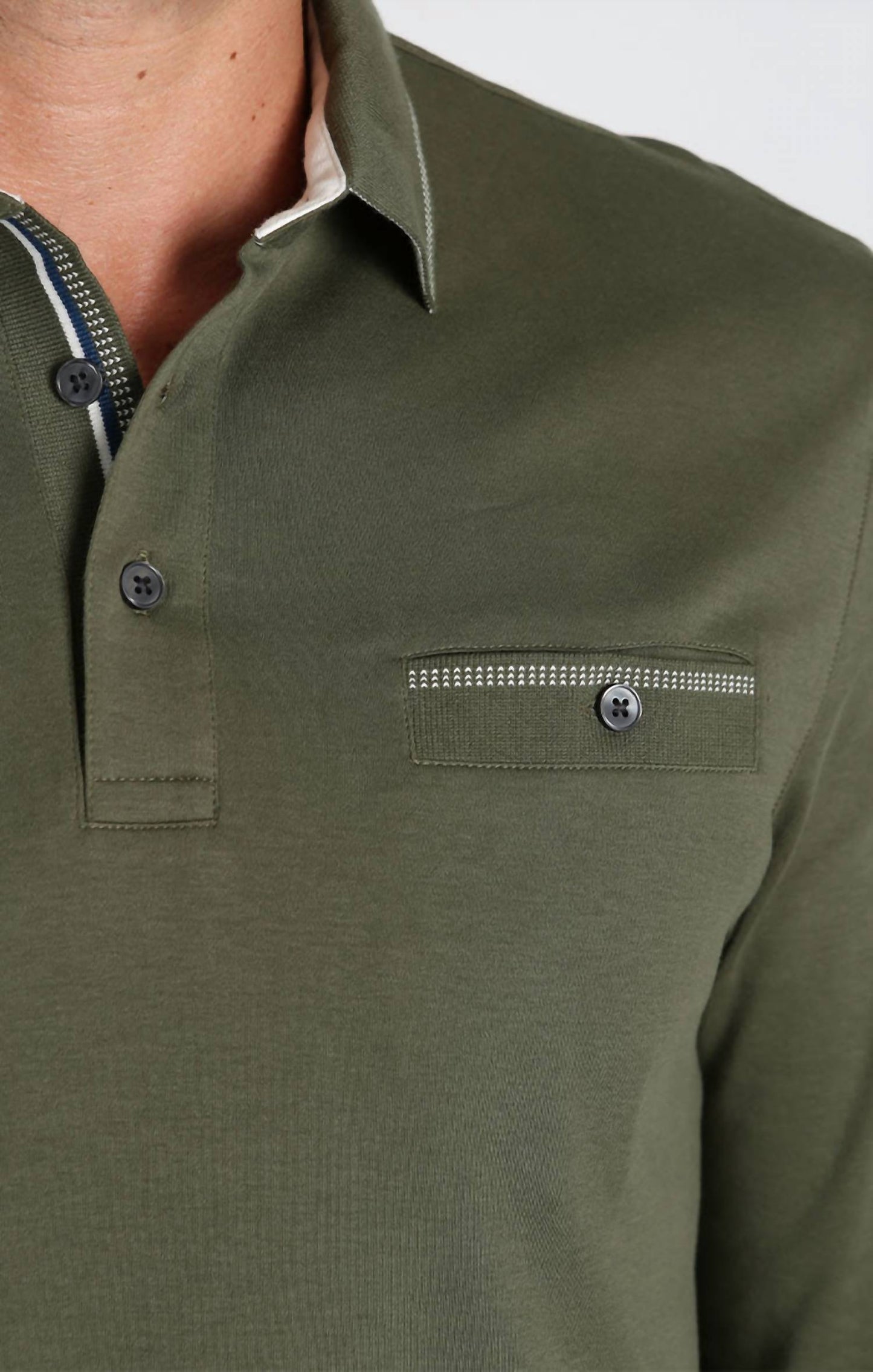 Jachs New York - Luxe Cotton Long Sleeve Polo Shirt