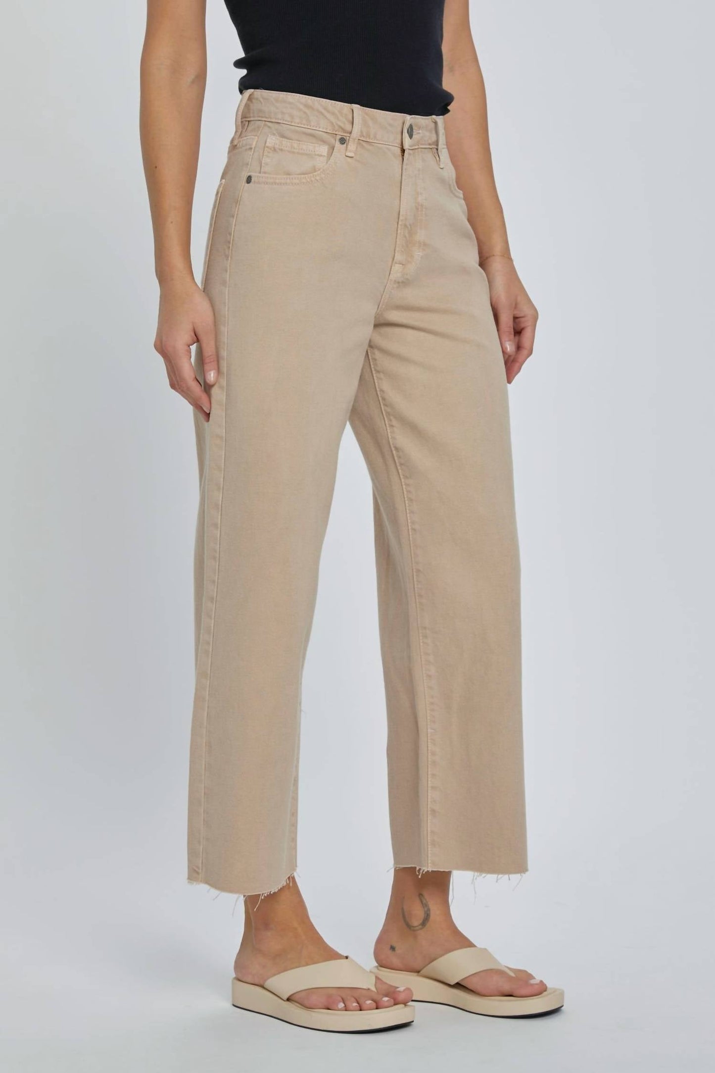 Hidden - Nori Clean Cropped Wide Leg Jeans