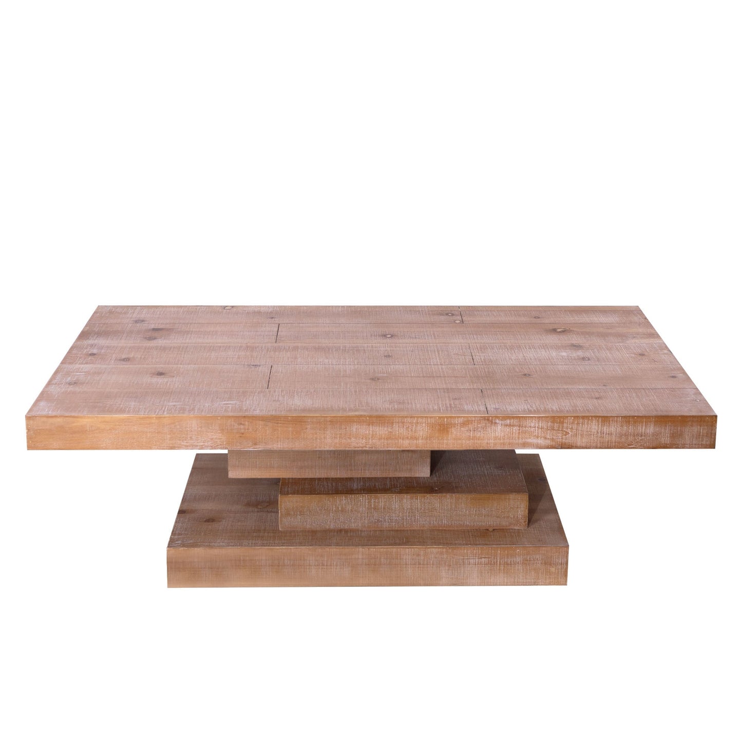 Modern Rustic Coffee Table – Rectangular Wood Center Table