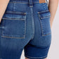 Judy Blue - High Waist Bermuda Back Flap Denim Short